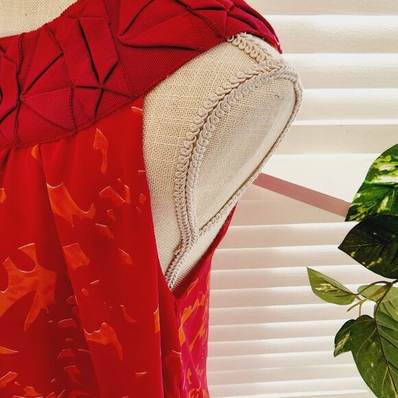 CABI PINK ORANGE SLEEVELESS TUNIC LINED SIZE SMALL - Picture 4 of 7